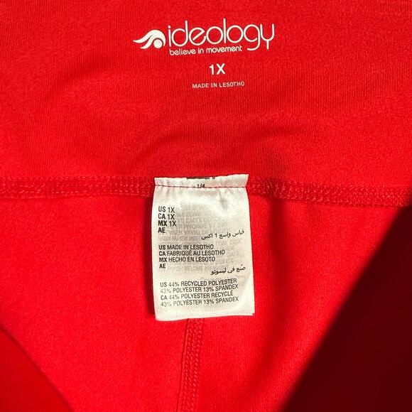 Ideology High-Waist Side-Pocket 7/8 Length Leggings red 1X - Picture 7 of 8